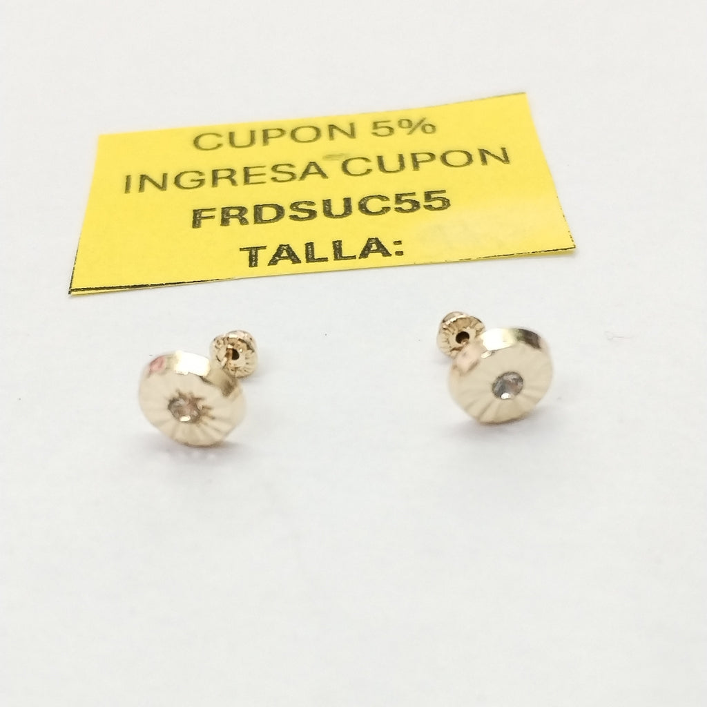 BROQUELES BROQUEL FIG BOTON C CIRCONIA 14K 0.2916 GR (NUEVO)