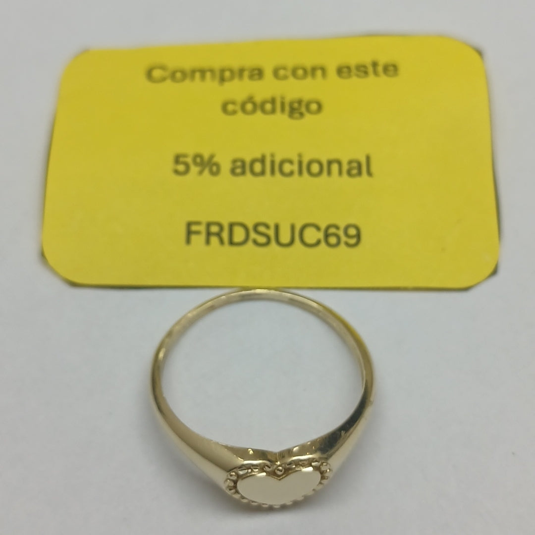 ANILLOS ANILLITO FIG CORAZON 10K TALLA 9 1.7 GR (NUEVO)