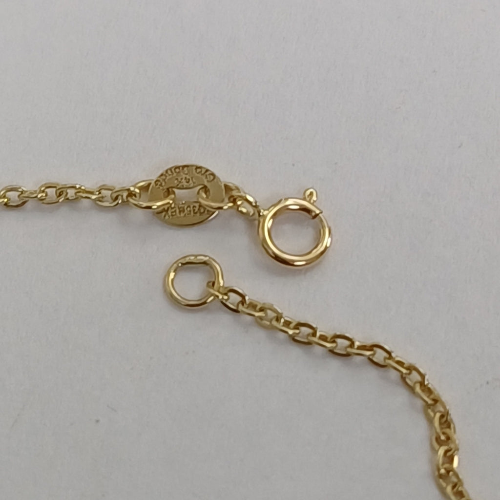 PULSERA TEJIDO ESPECIAL C CORAZON ROJO 14K 18 CM 1.9 GR (NUEVO)