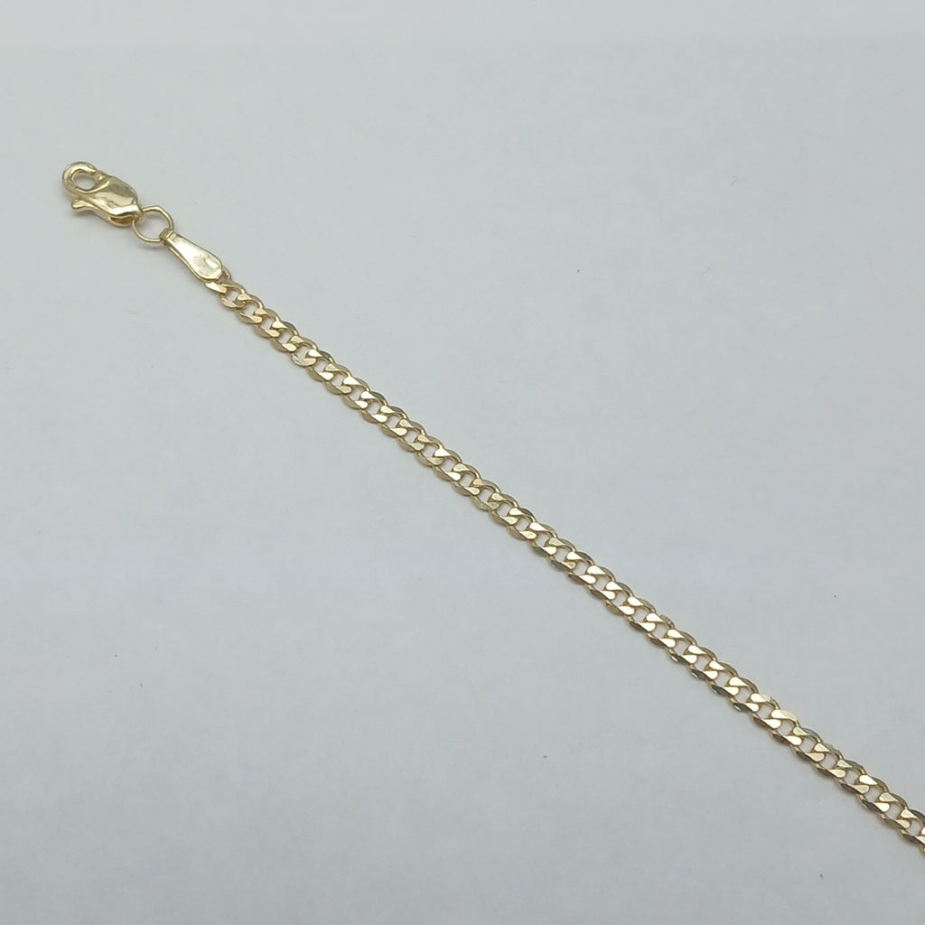 PULSERA TEJIDO BARBADA 14K 18 CM 2.1 GR (NUEVO)