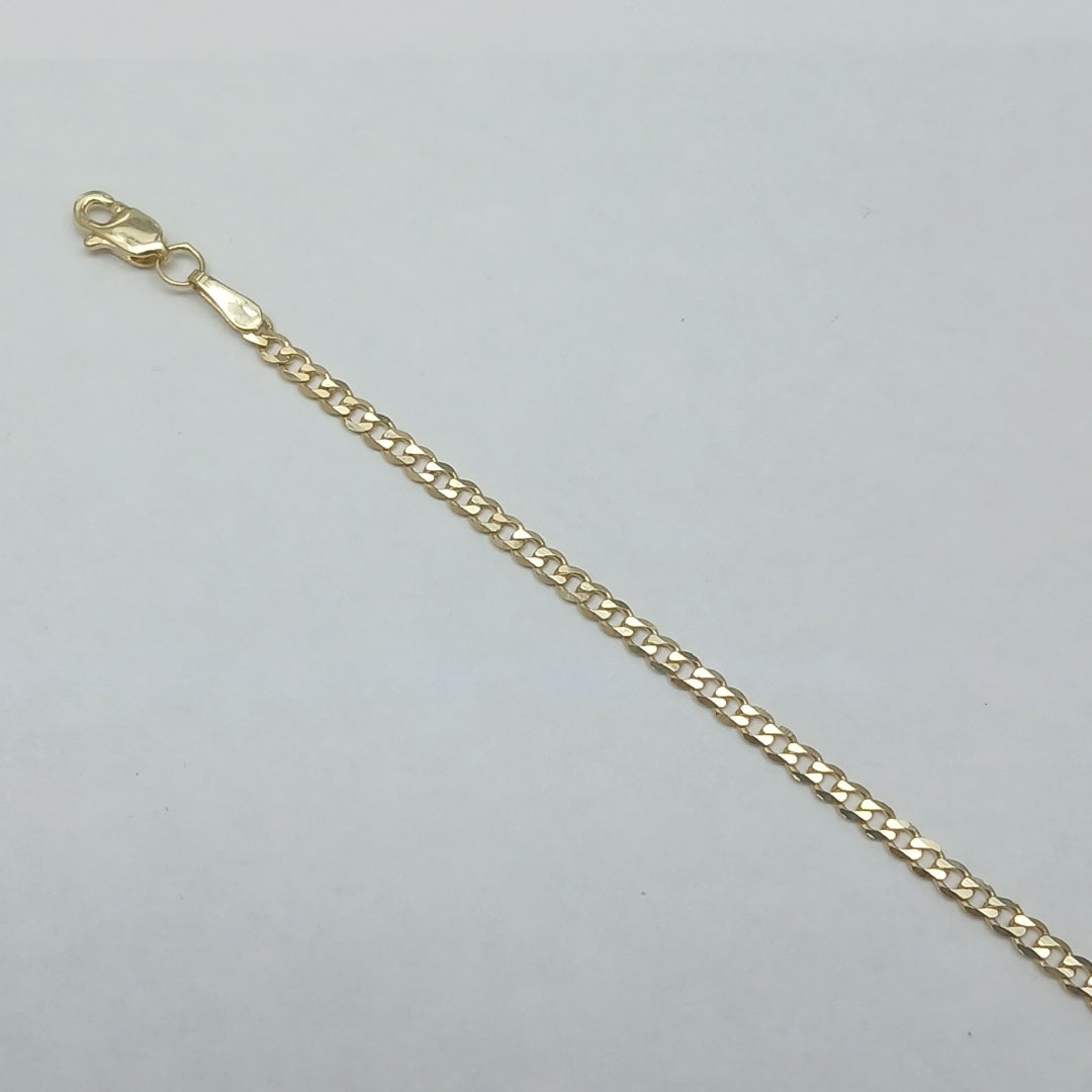 PULSERA TEJIDO BARBADA 14K 18 CM 2.1 GR (NUEVO)