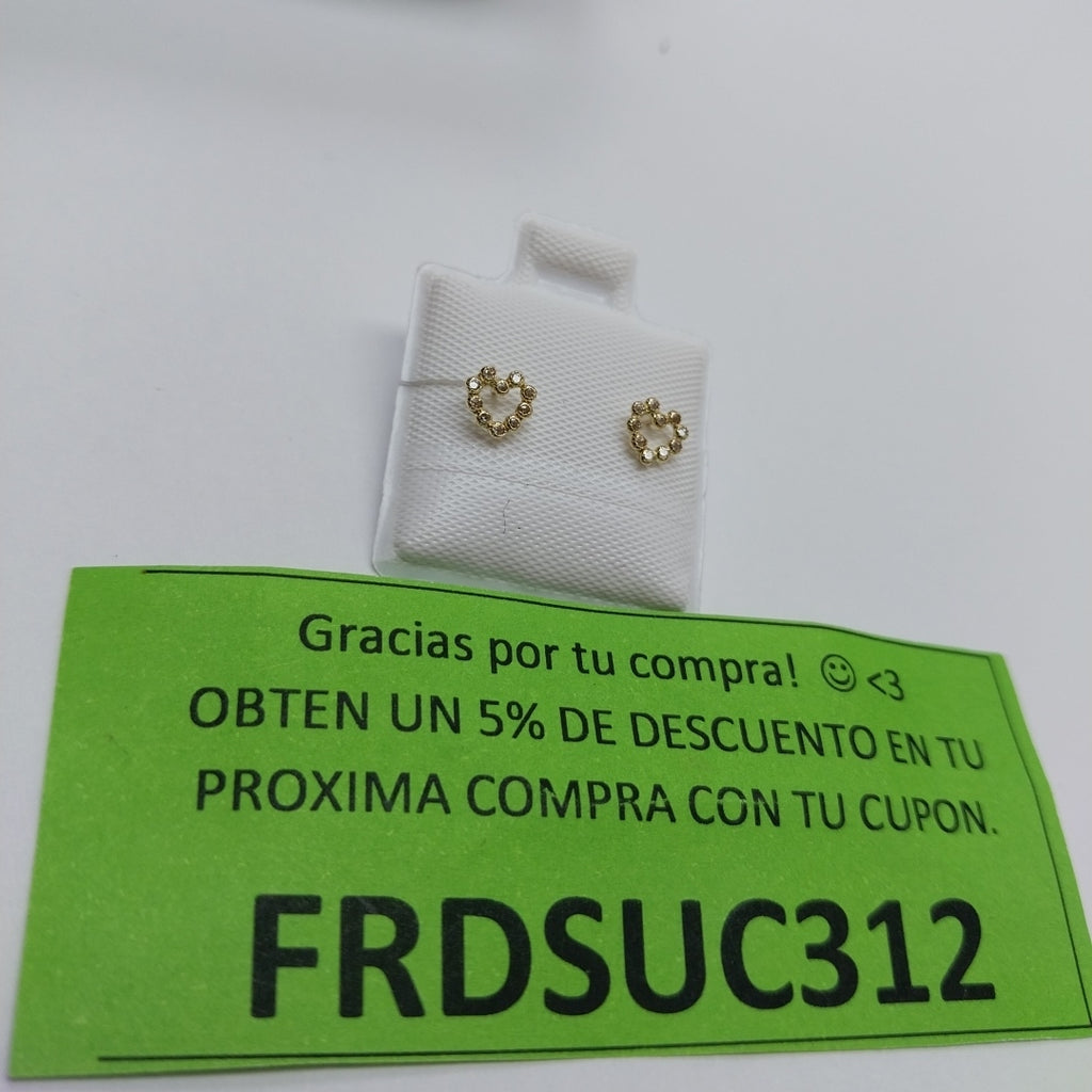 BROQUELES BROQUEL FIG CORAZON 14K 0.23 GR (NUEVO)