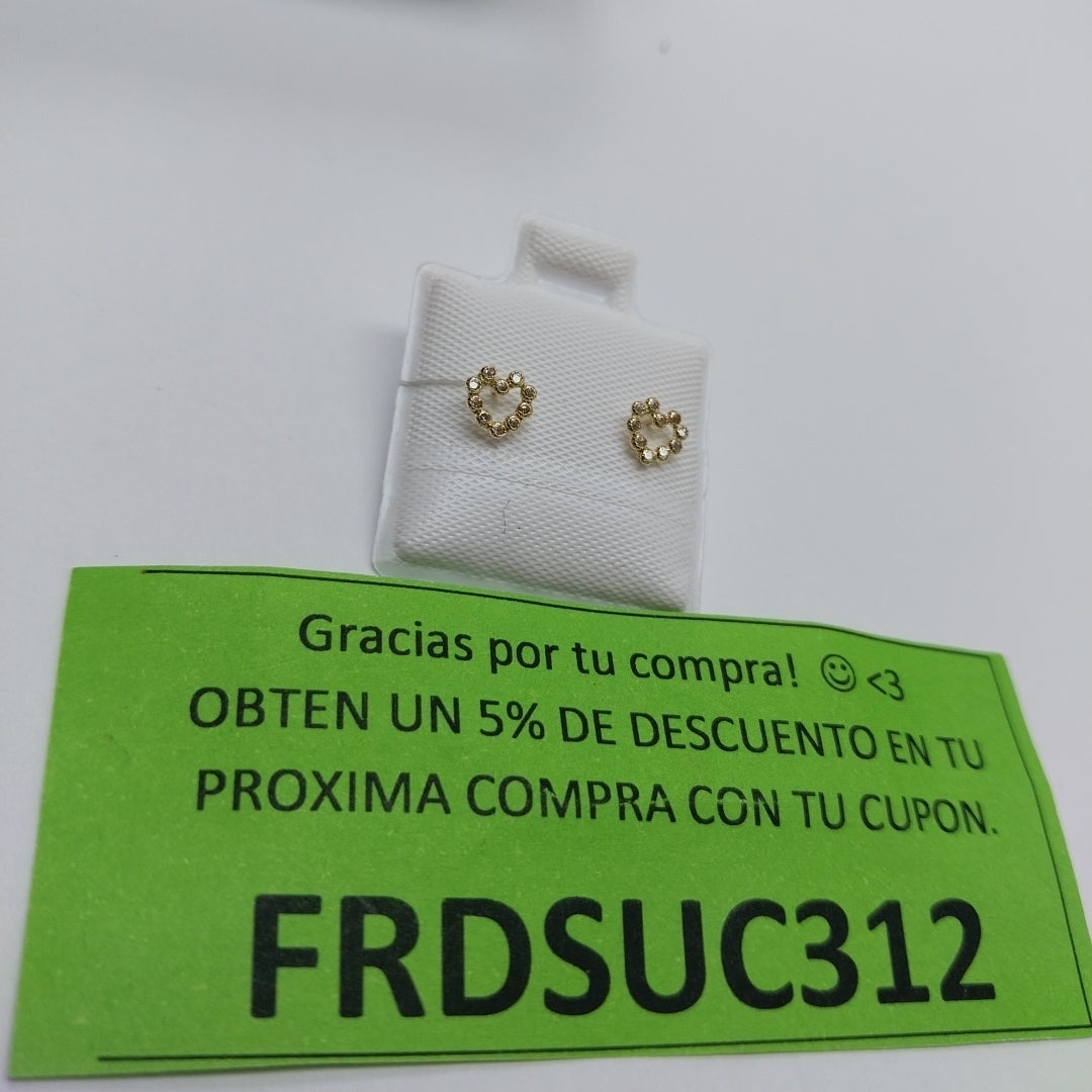 BROQUELES BROQUEL FIG CORAZON 14K 0.23 GR (NUEVO)