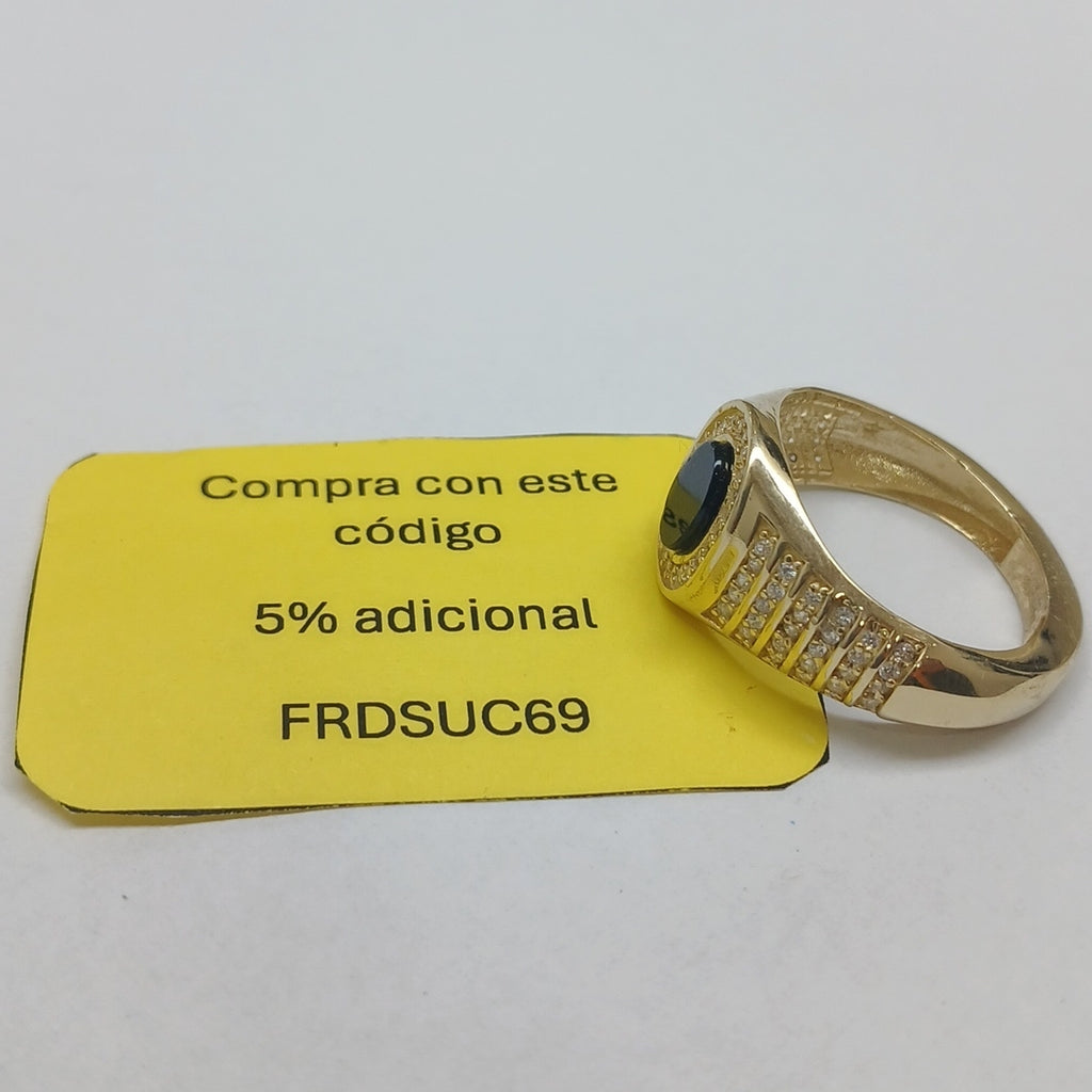 ANILLOS C ONIX Y CIRCONIAS 14K TALLA 11 5.4 GR (NUEVO)