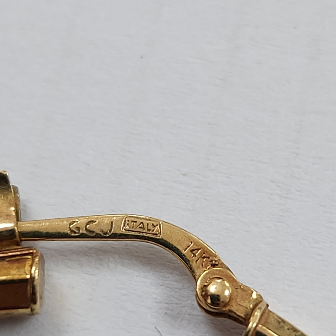 ARRACADAS PAR ORO 14 K 3,20 GRMS (SEMINUEVO)