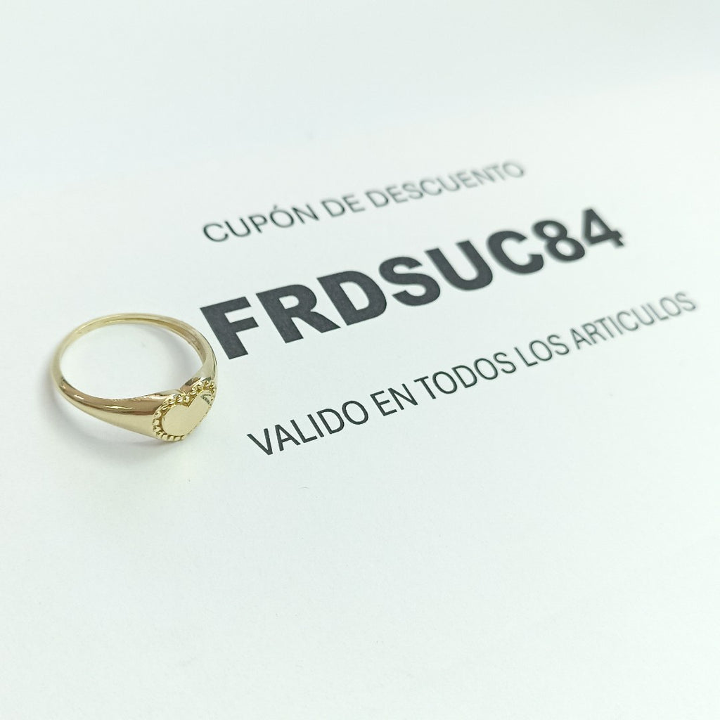 ANILLOS ANILLITO FIG CORAZON 10K TALLA 7 1.6 GR (NUEVO)