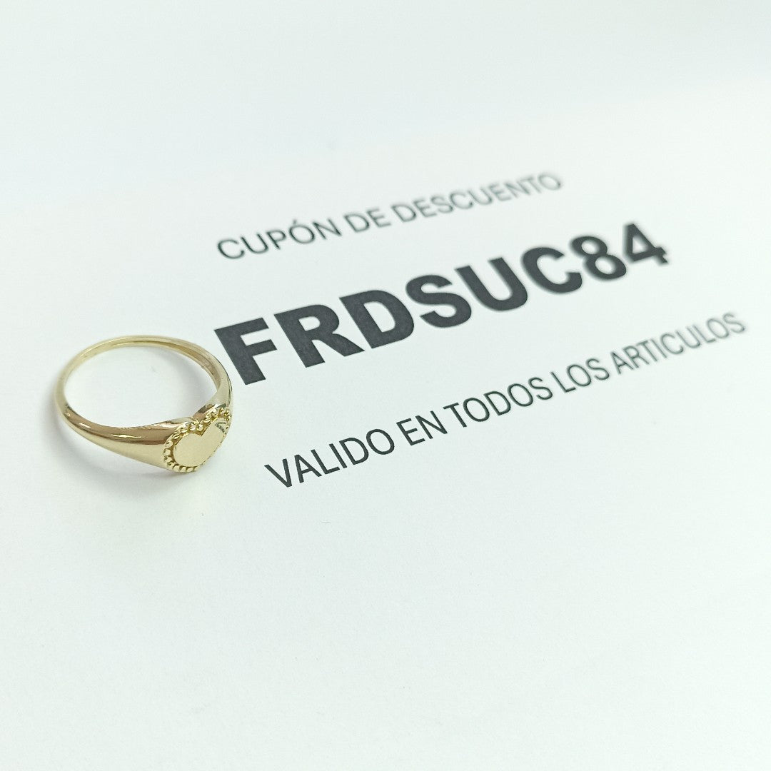 ANILLOS ANILLITO FIG CORAZON 10K TALLA 7 1.6 GR (NUEVO)