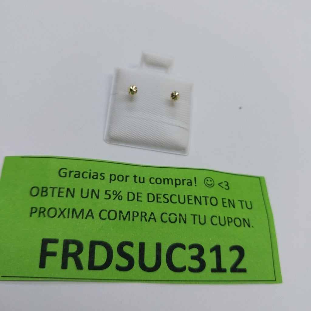 BROQUELES BROQUEL FIG HONGO 14K 0.17 GR (NUEVO)