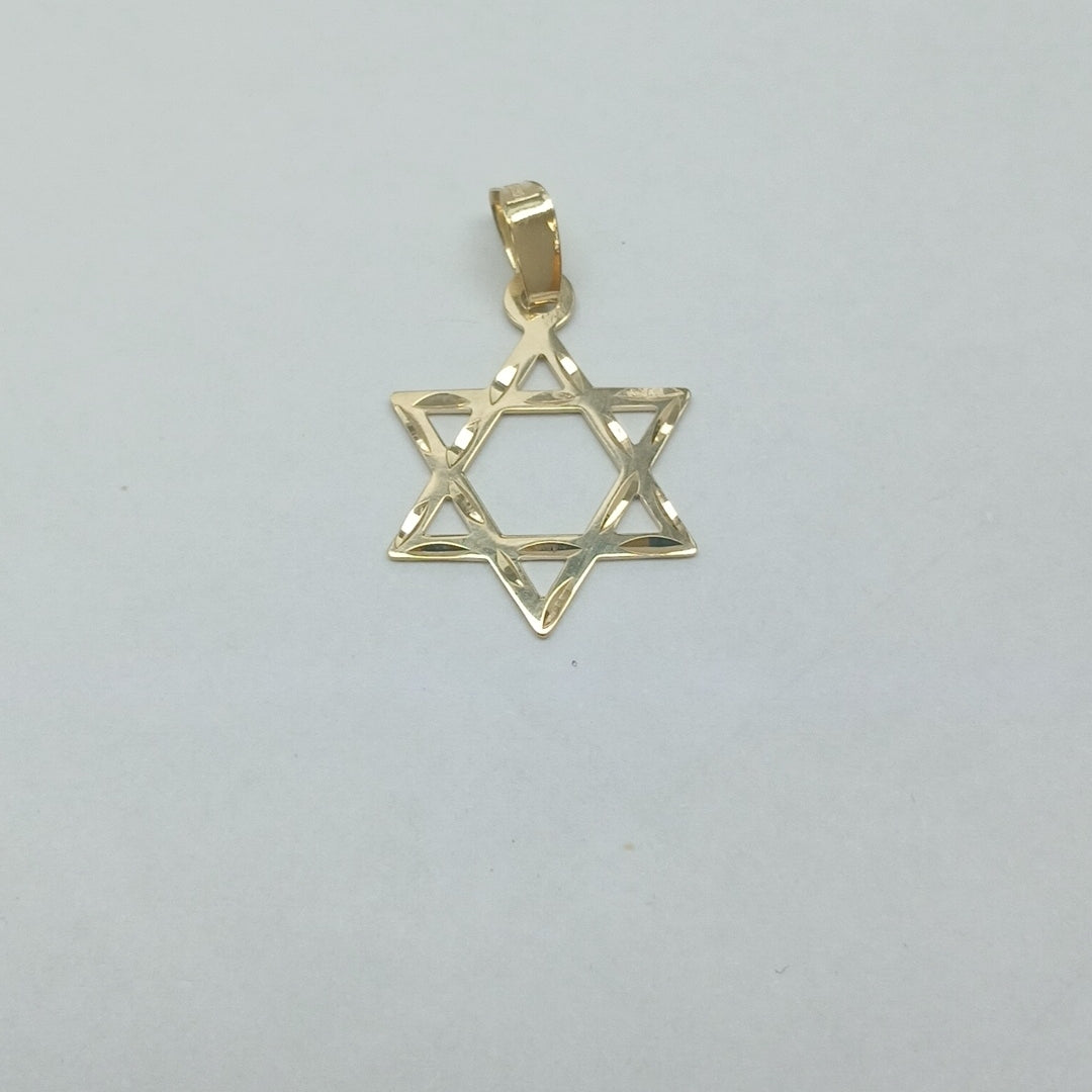 DIJE TEJIDO ESTRELLA DE DAVID 14K 0.5 GR (NUEVO)