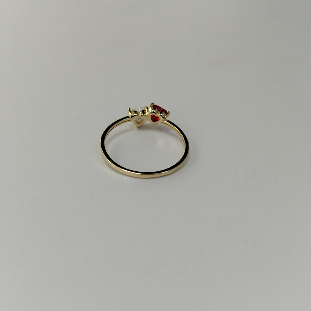 ANILLOS CON CIRCONIA T PIEDRA DE COLOR 14K TALLA 7 1.1 GR (NUEVO)