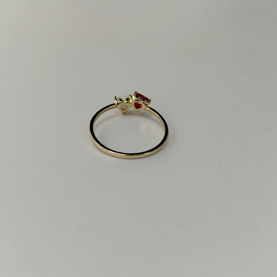 ANILLOS CON CIRCONIA T PIEDRA DE COLOR 14K TALLA 7 1.1 GR (NUEVO)