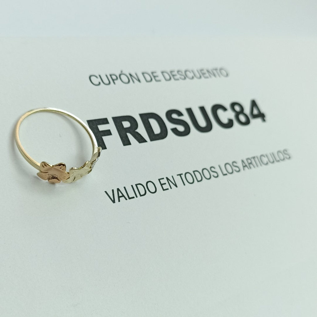 ANILLOS ANILLITO FIG FLORES 10K TALLA 9 1.2 GR (NUEVO)