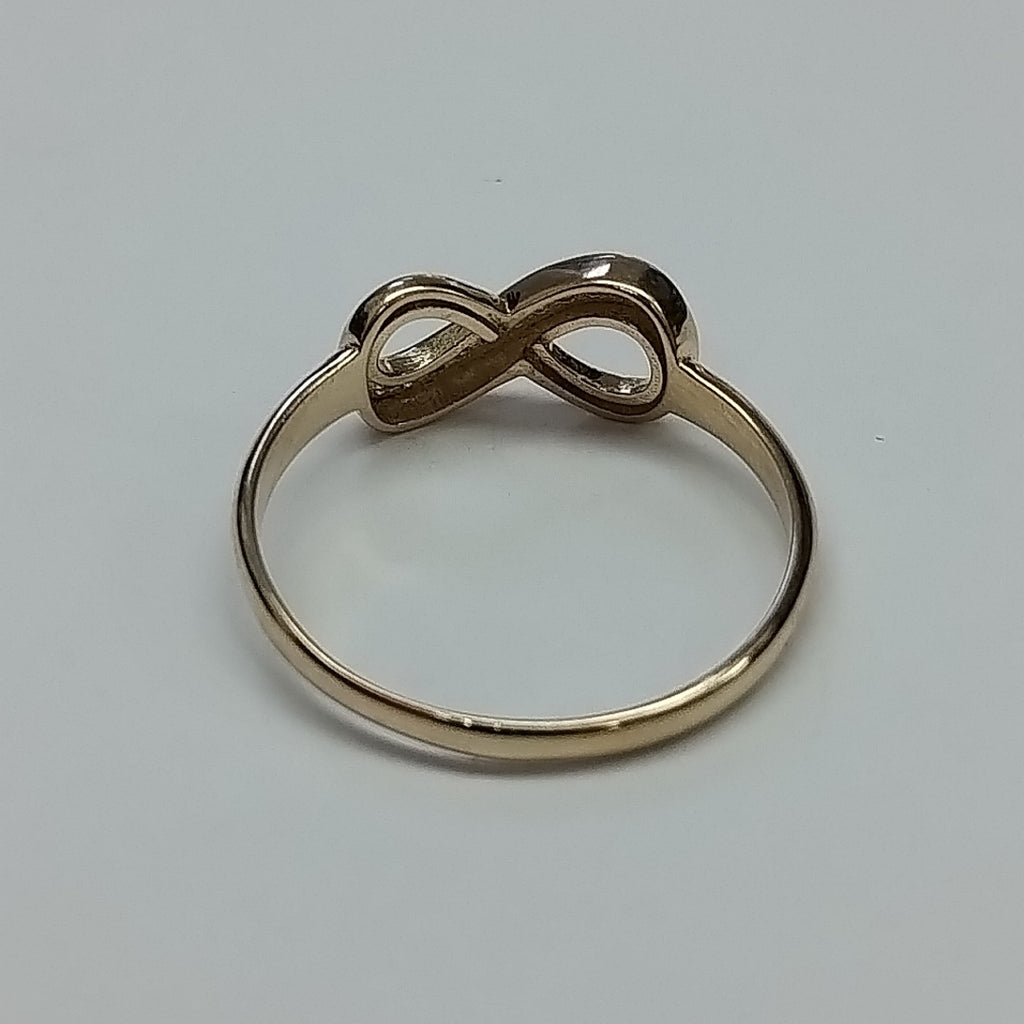 ANILLO ANILLITO FIG INFINITO C CIRCONIAS 14K 7 TALLA 1.4 GR (NUEVO)
