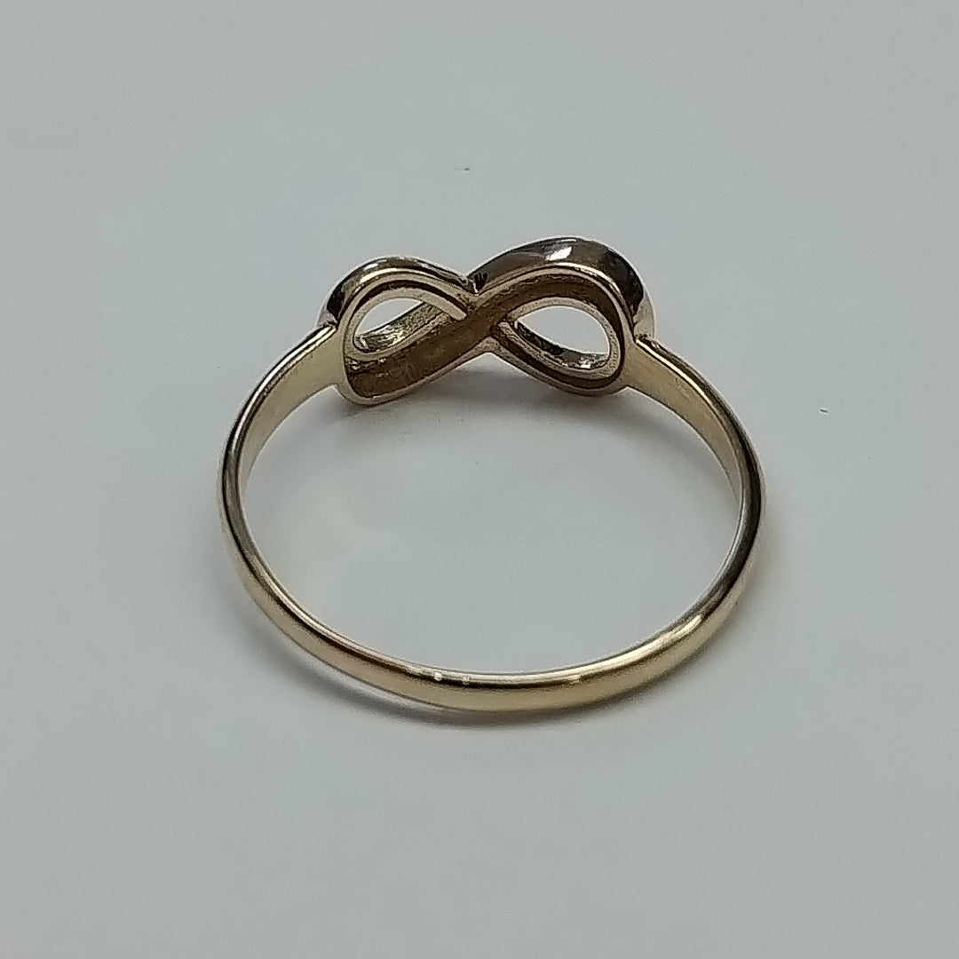 ANILLO ANILLITO FIG INFINITO C CIRCONIAS 14K 7 TALLA 1.4 GR (NUEVO)