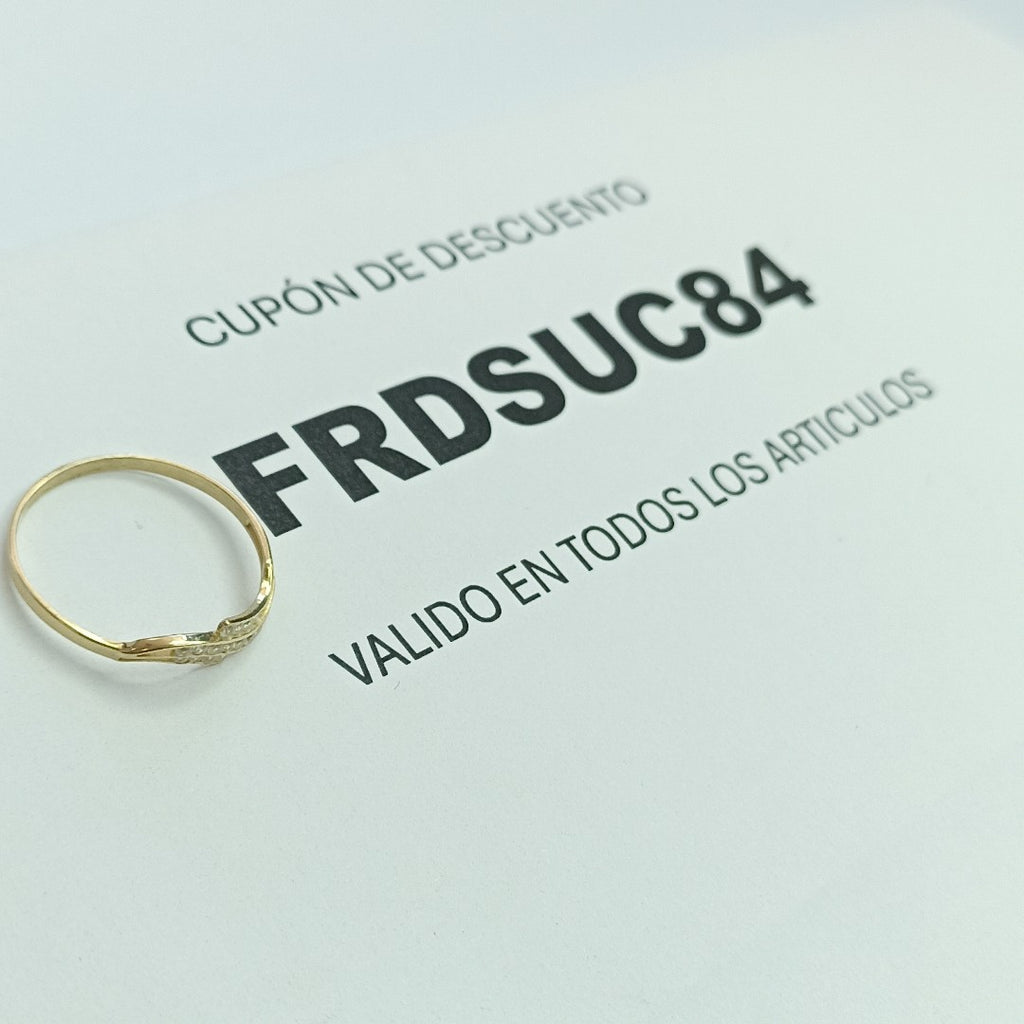 ANILLOS C CIRCONIAS 14K TALLA 9 0.9 GR (NUEVO)