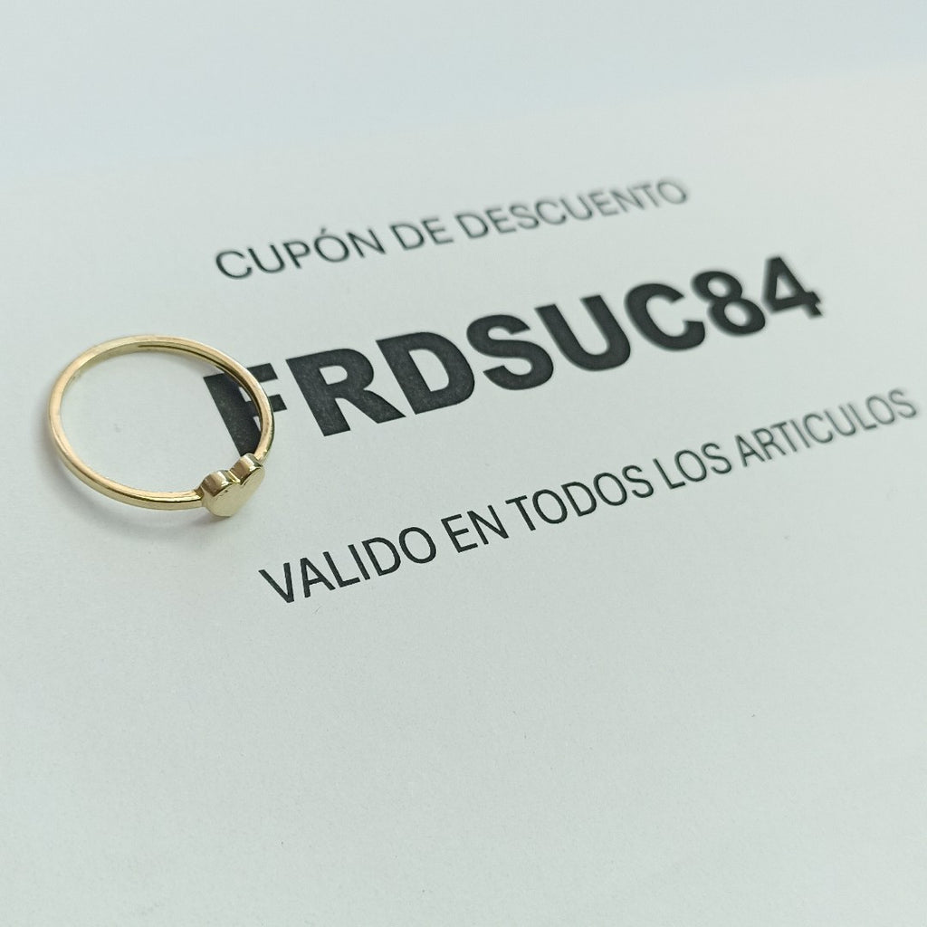 ANILLOS ANILLITO FIG CORAZON 10K TALLA 7 1.1 GR (NUEVO)