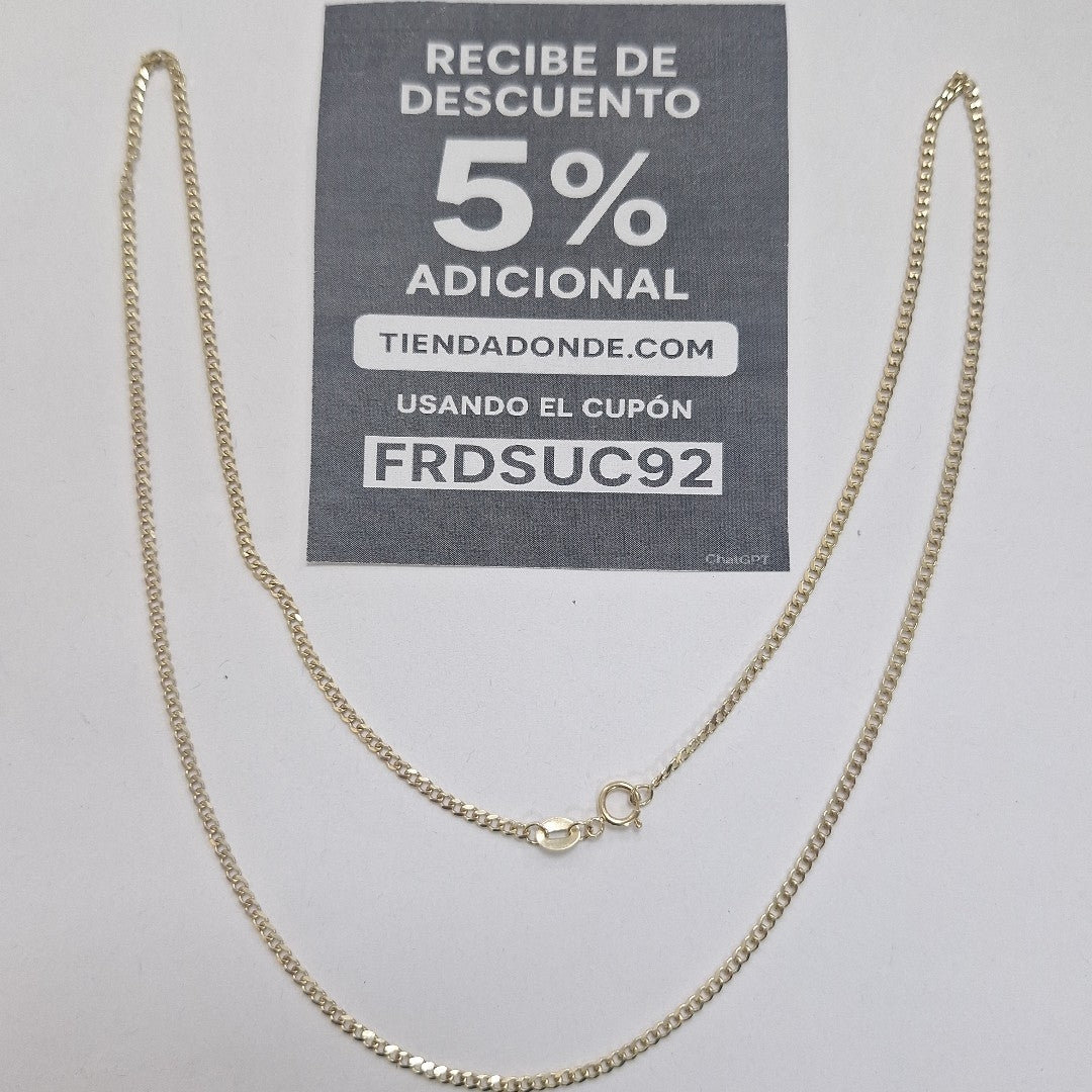 CADENAS TEJIDO BARBADA ORO 10K 55 CM 3.8 GR (NUEVO)
