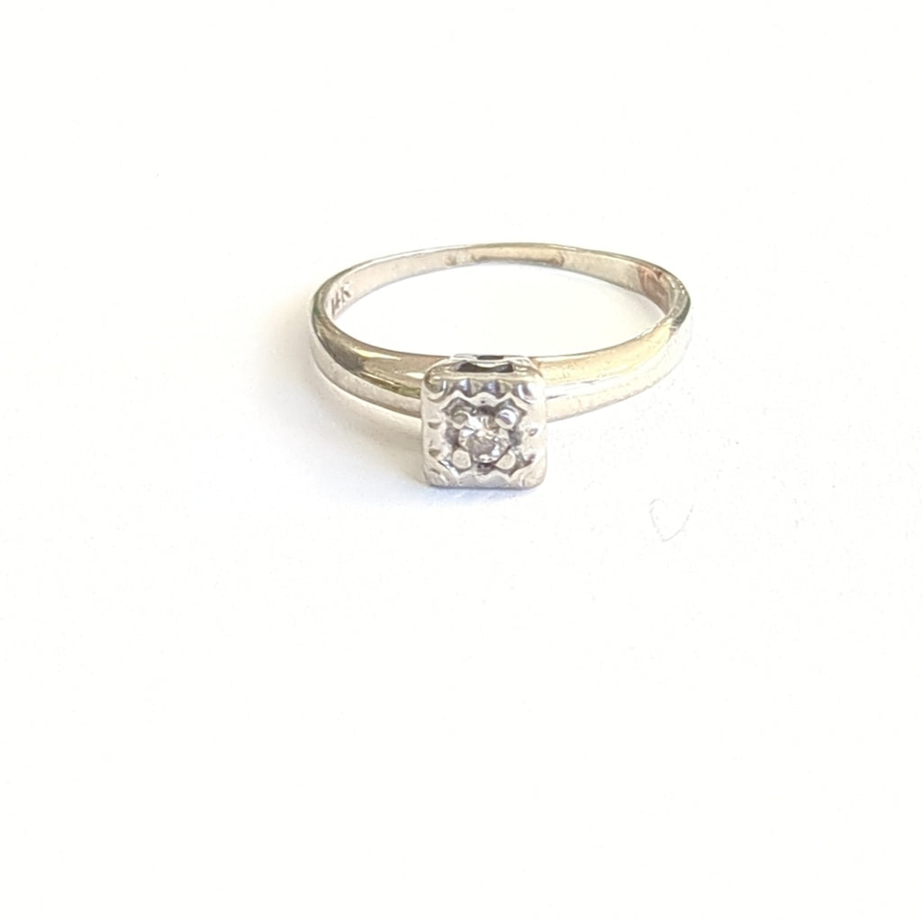 ANILLO ORO BLANCO 10 K 1,60 GRMS (SEMINUEVO)