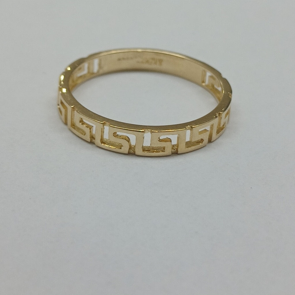 ANILLO ARGOLLA C GRECAS 14K 7 TALLA 1.5 GR (NUEVO)