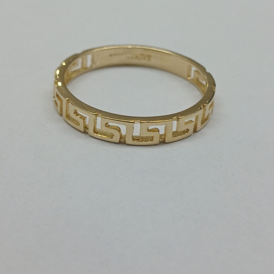ANILLO ARGOLLA C GRECAS 14K 7 TALLA 1.5 GR (NUEVO)
