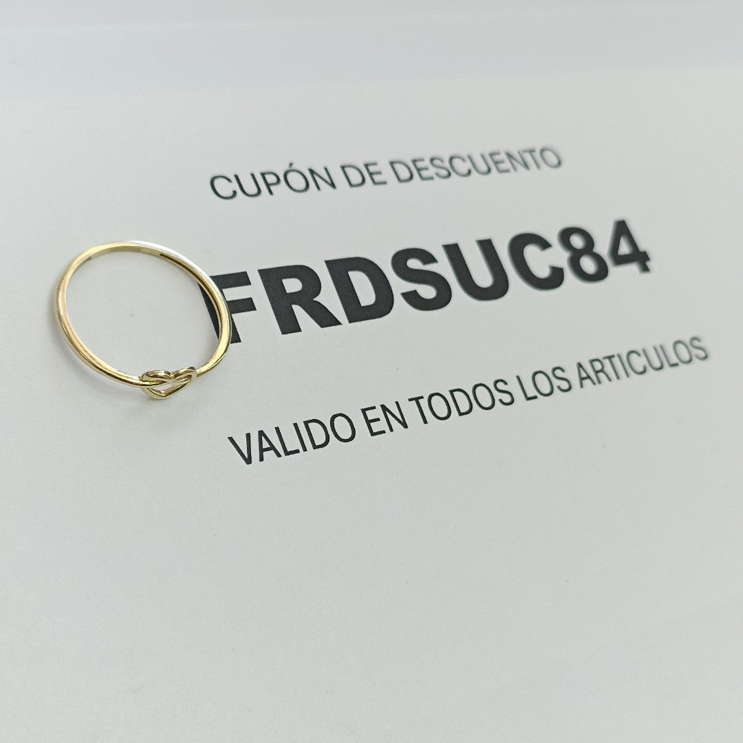 ANILLOS ANILLITO FIG CORAZON 10K TALLA 8 0.9 GR (NUEVO)