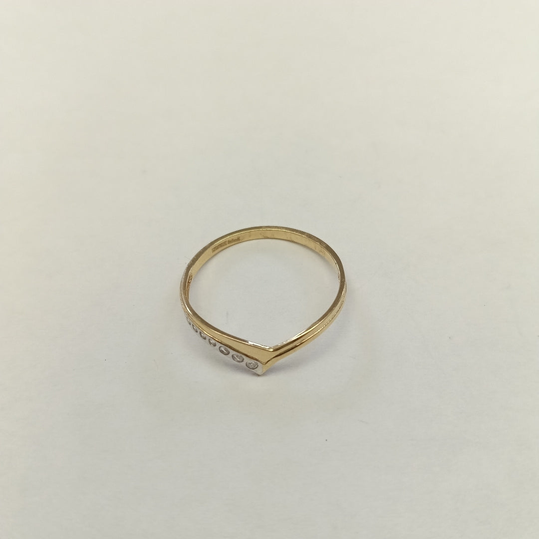 ANILLOS C CIRCONIAS 14K TALLA 8 1.1 GR (NUEVO)