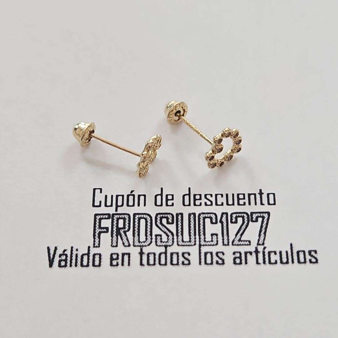 BROQUELES BROQUEL FIG CORAZON 14K 0.23 GR (NUEVO)