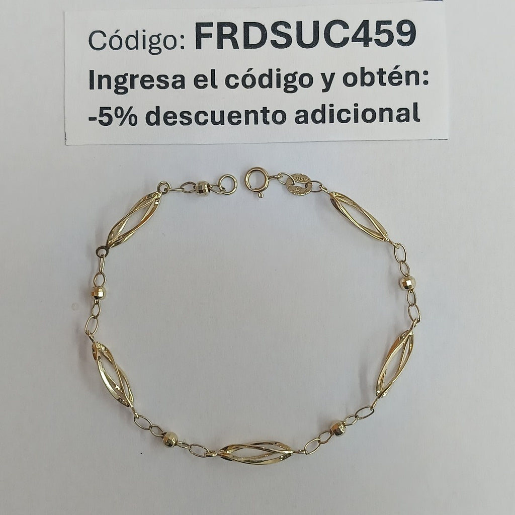 PULSERA ESPECIAL 14K 18 CM 2 GR (NUEVO)