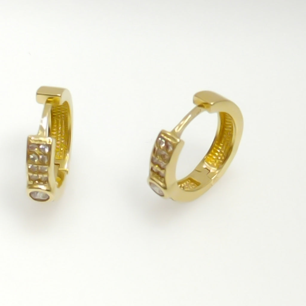 ARETES ARRACADAS C CIRCONIAS 10K 2.6 GR (NUEVO)