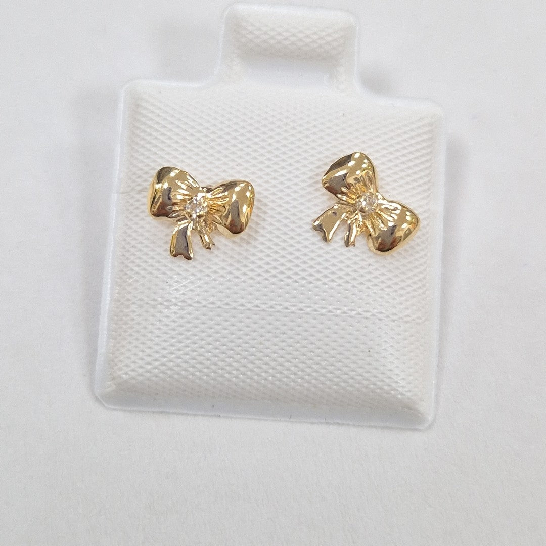BROQUELES BROQUEL FIG MOÑO C CIRCONIA 14K 0.2441 GR (NUEVO)