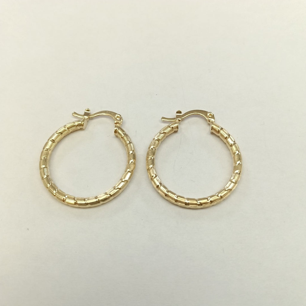 ARETES ARRACADAS LABRADAS 14K 3.2 GR (NUEVO)