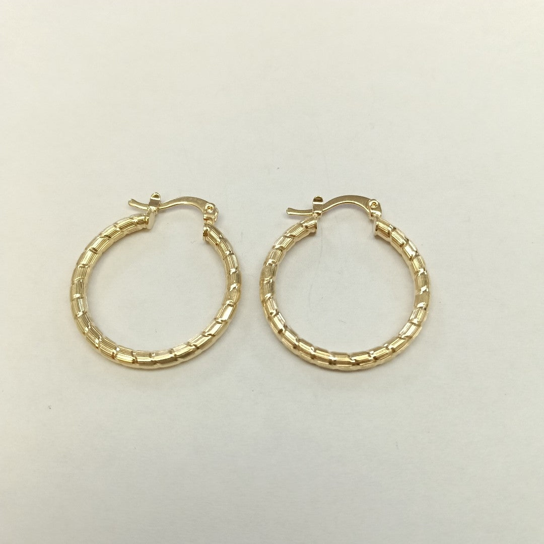 ARETES ARRACADAS LABRADAS 14K 3.2 GR (NUEVO)
