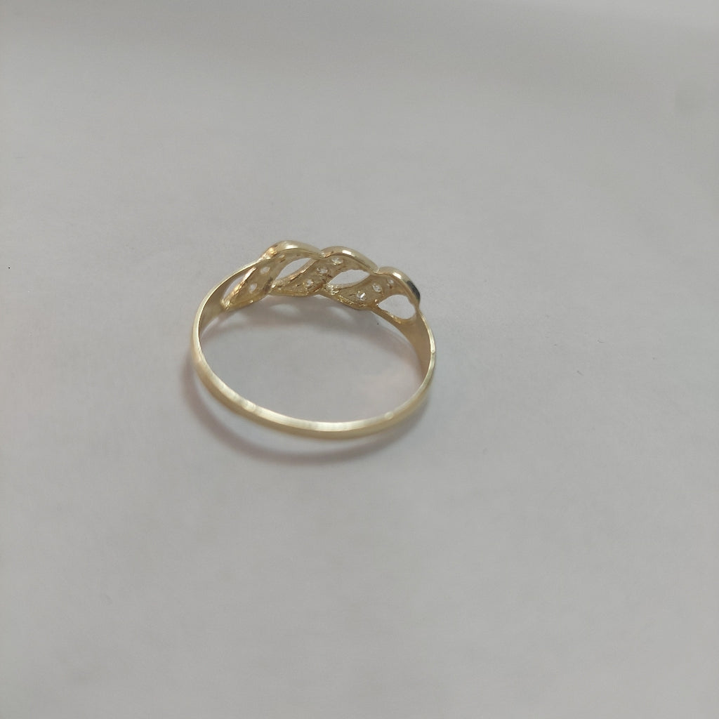 ANILLOS FIG FLOR C CIRCONIAS 14K TALLA 9 1.3 GR (NUEVO)