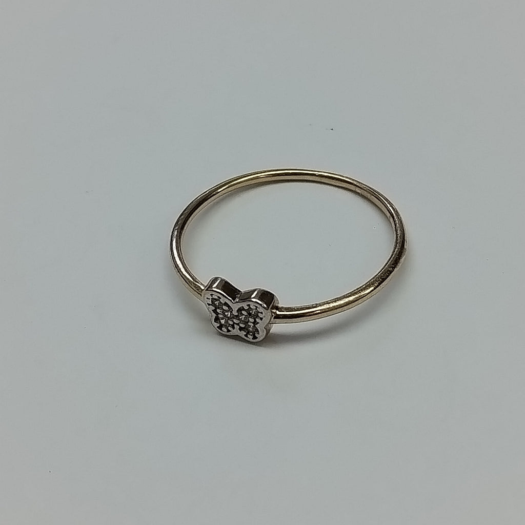 ANILLO ANILLITO MARIPOSA C CIRCONIAS 14K 7 TALLA 1 GR (NUEVO)