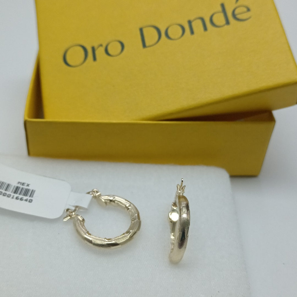 ARETES ARRACADAS TROQUELADAS 14K 2.2 GR (NUEVO)