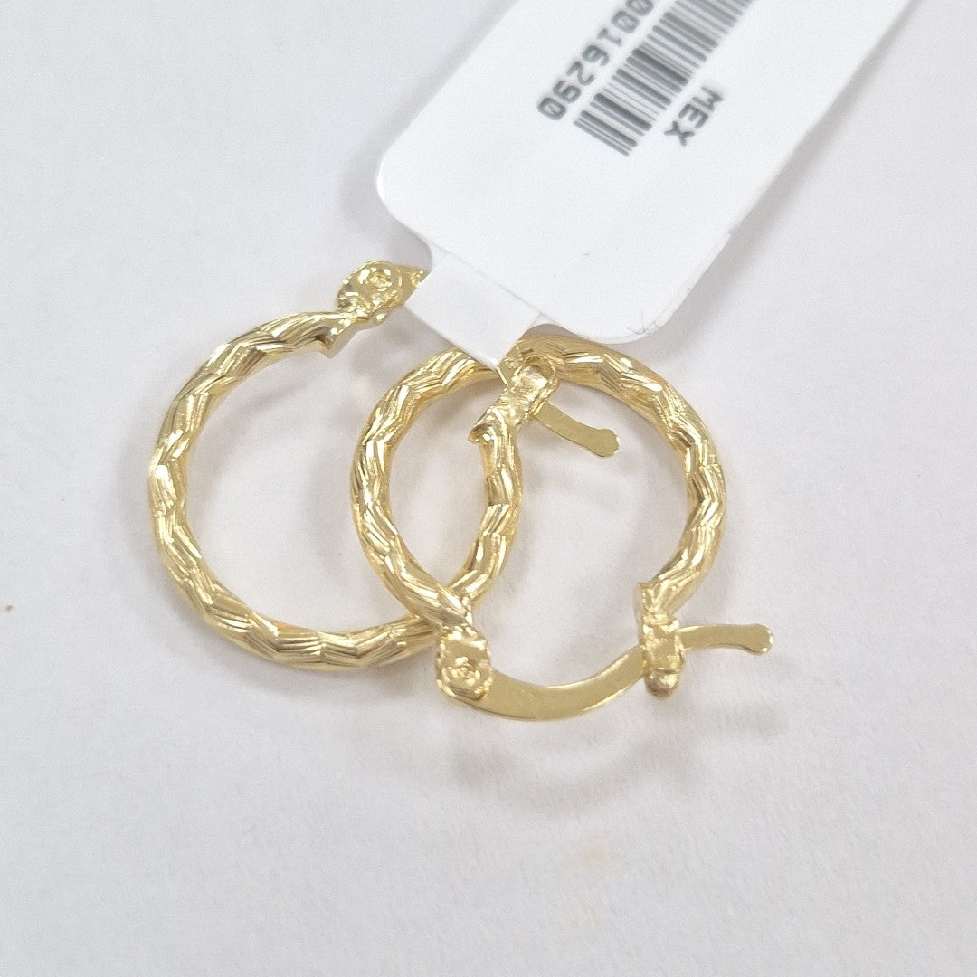 ARETES ARRACADAS TRENZADAS 14K 18 1.6 GR (NUEVO)