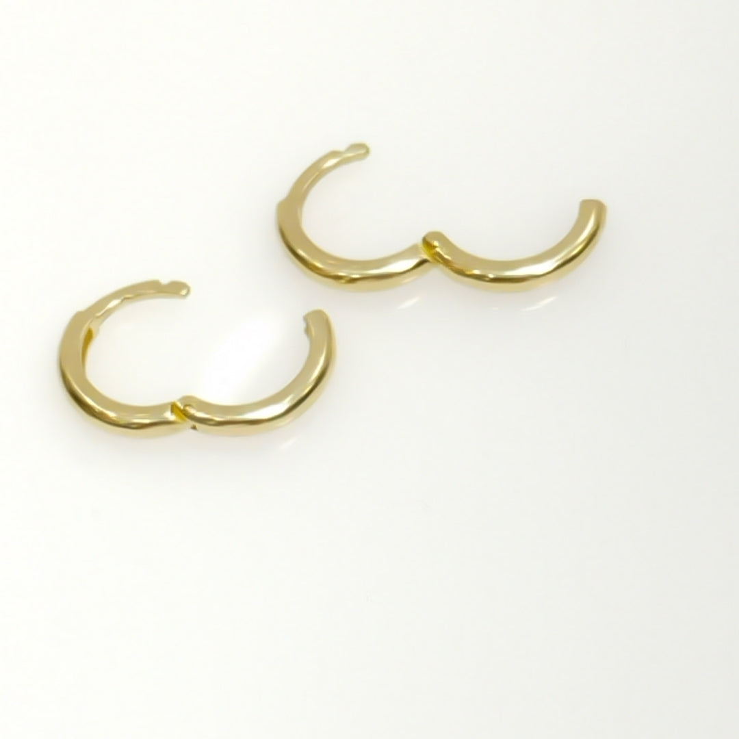 ARETES ARRACADAS LISAS 10K 1.2 GR (NUEVO)