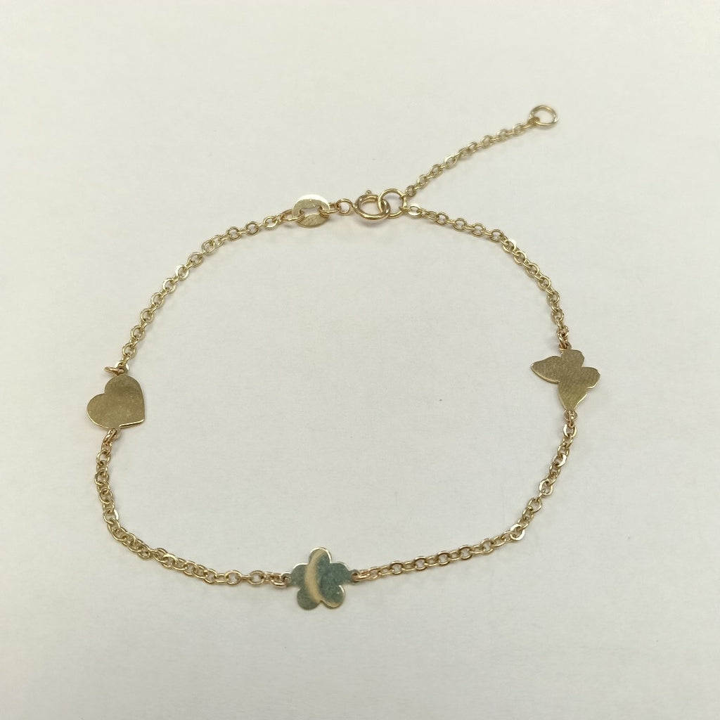 PULSERA ESPECIAL C FIGURAS 14K 18 CM 1.7 GR (NUEVO)