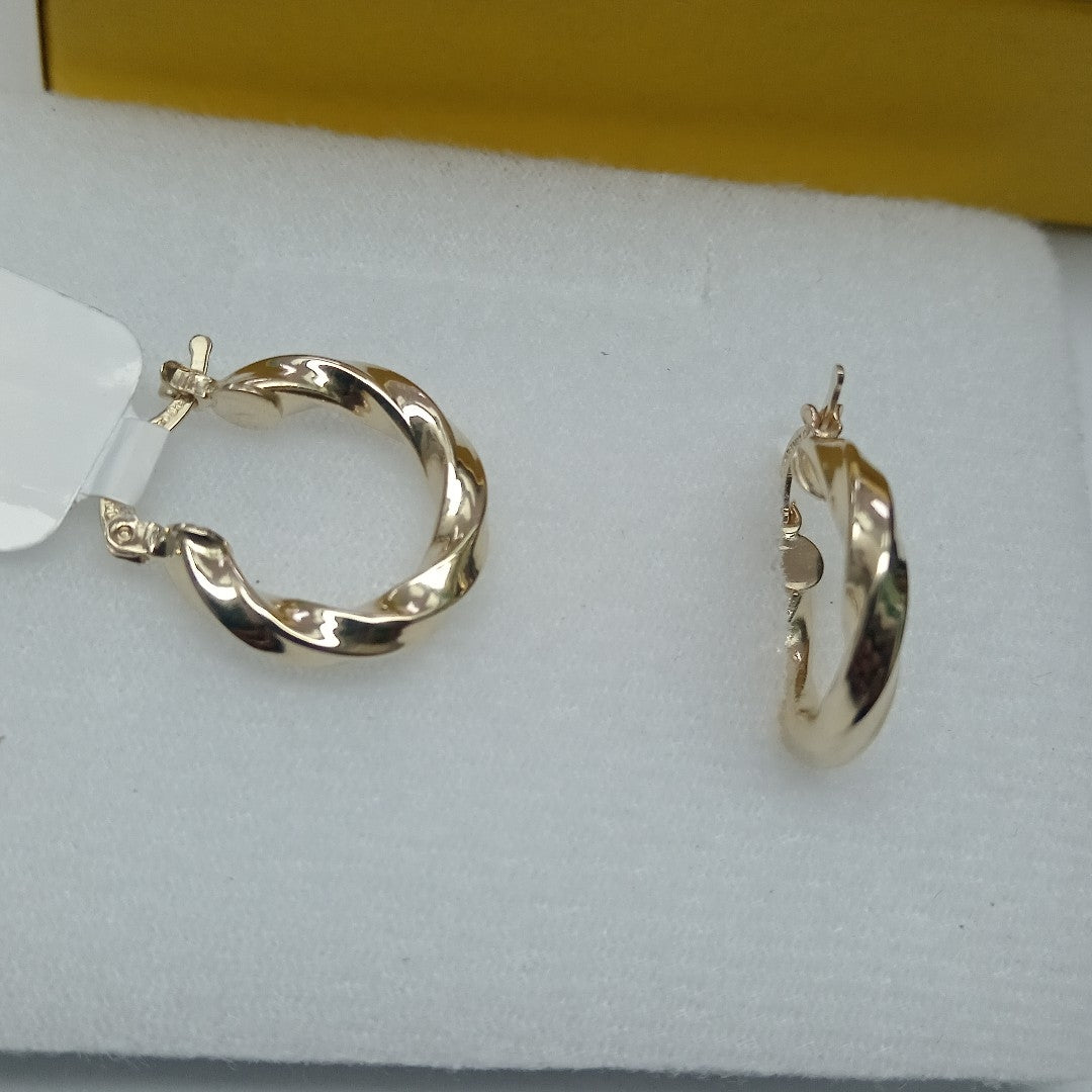 ARETES ARRACADA TORZAL 14K 1.8 GR (NUEVO)