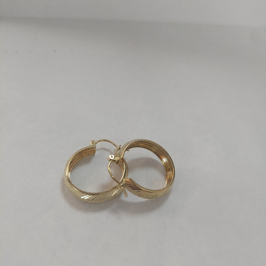 ARETES ARRACADAS LABRADAS 10K 2.8 GR (NUEVO)