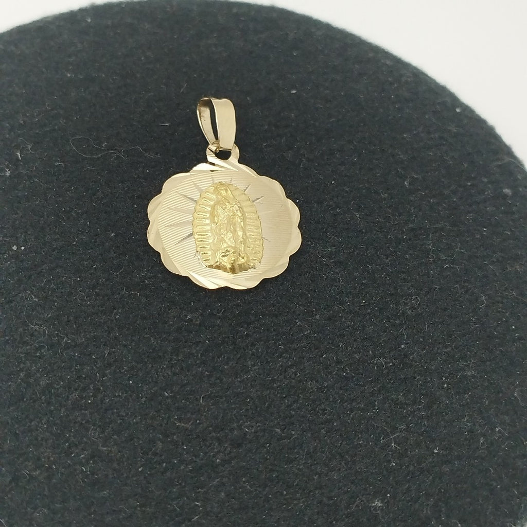DIJE MEDALLA RELIGIOSA 14K 0.7 GR (NUEVO)