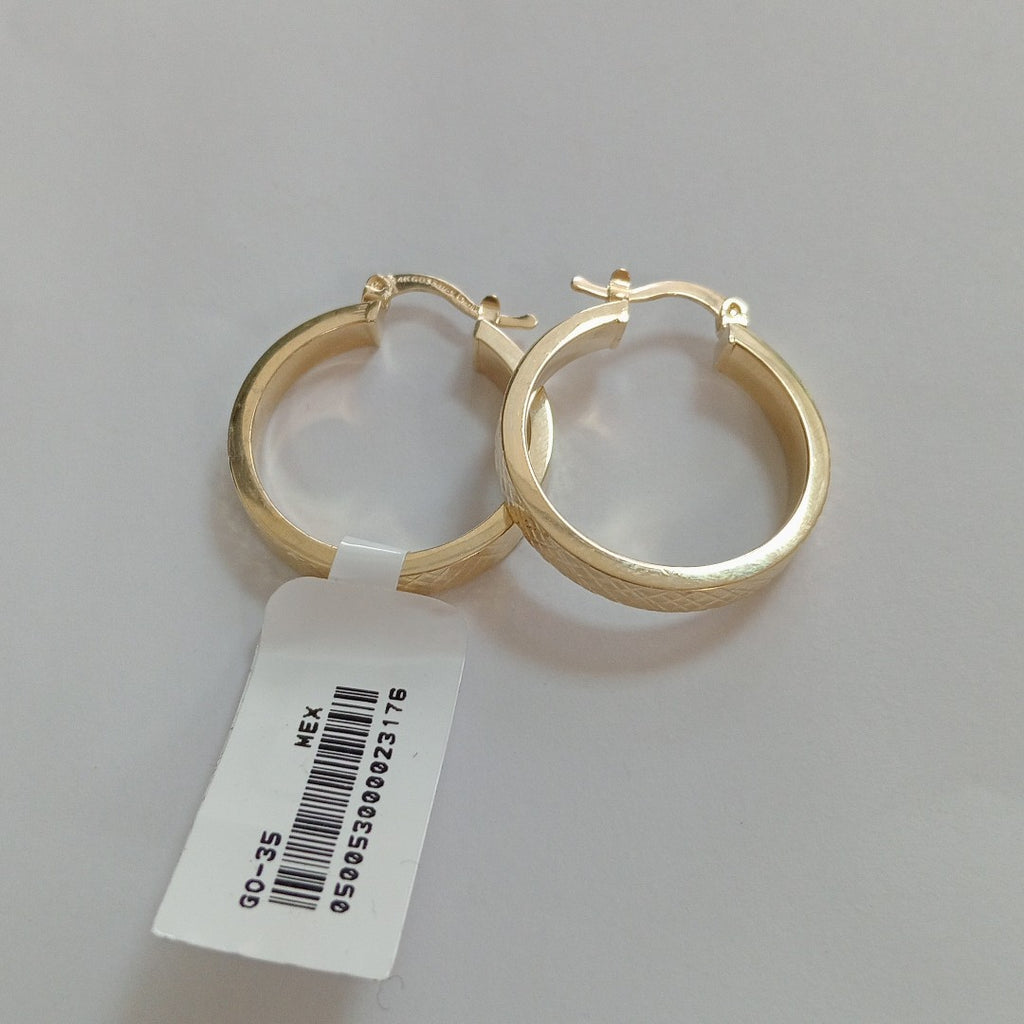ARETES TEJIDO ARRACADAS FACETADAS 14K 2.9 GR (NUEVO)