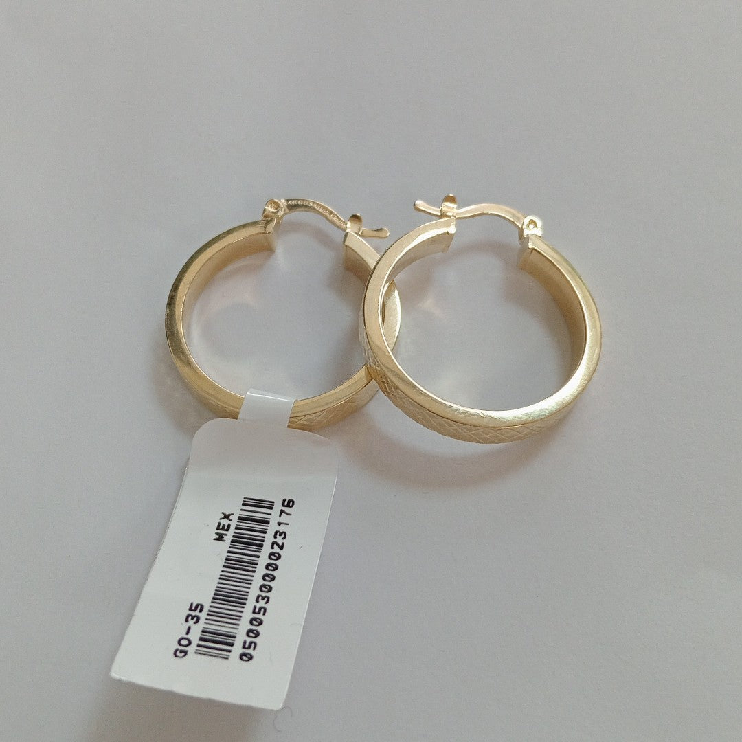 ARETES TEJIDO ARRACADAS FACETADAS 14K 2.9 GR (NUEVO)