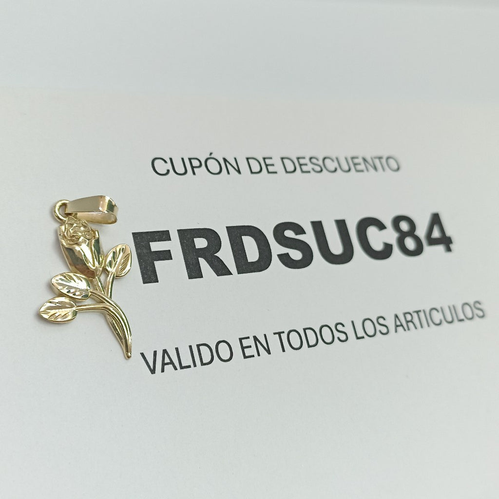 DIJE ROSA 10K 1.4 GR (NUEVO)