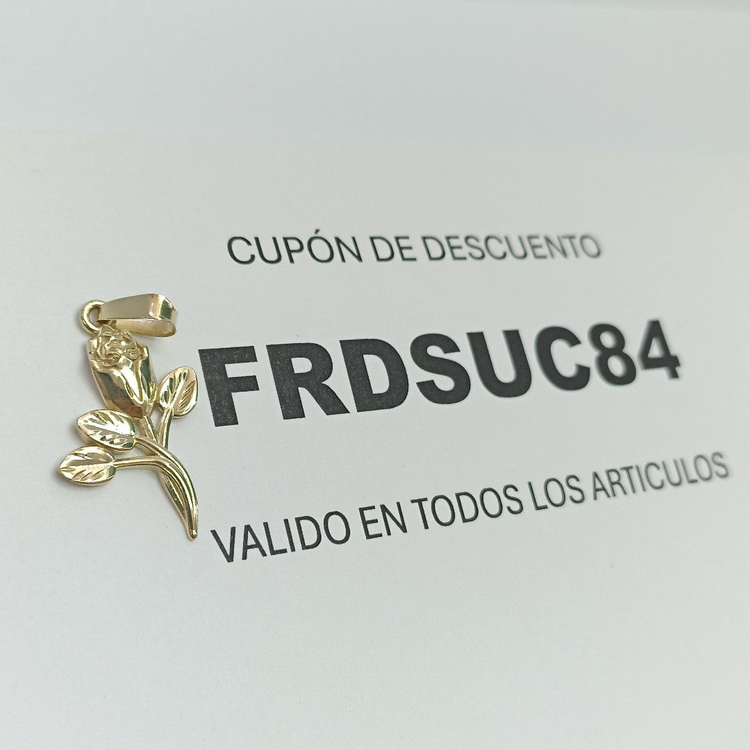 DIJE ROSA 10K 1.4 GR (NUEVO)