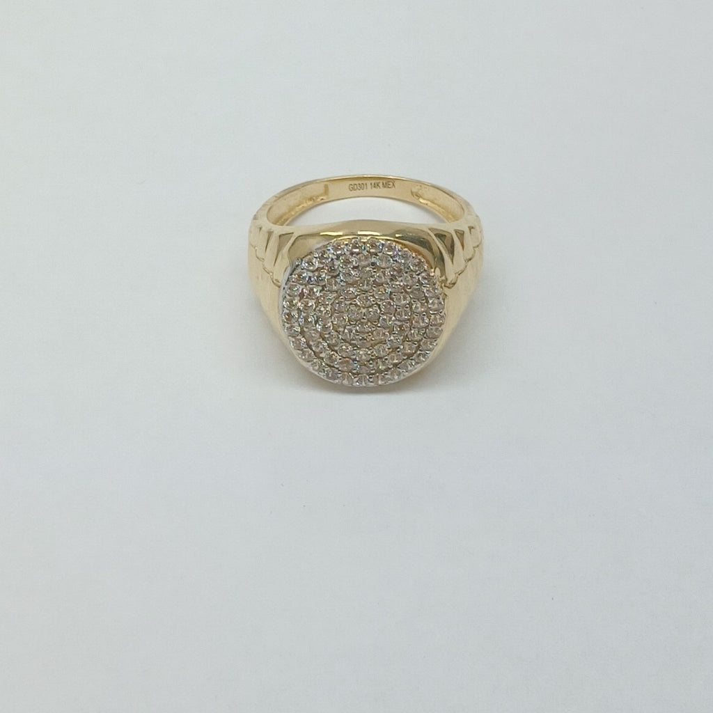 ANILLO C CIRCONIAS 14K 10 TALLA 7.7 GR (NUEVO)