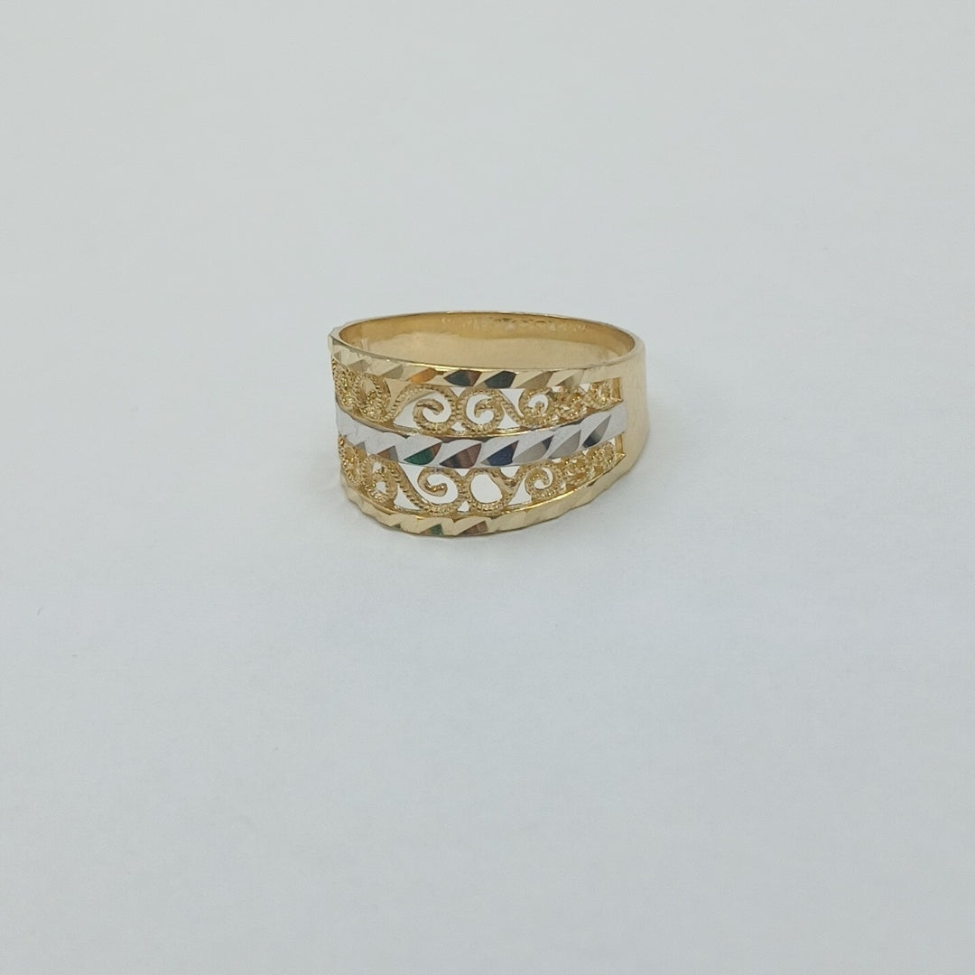 ANILLOS TIPO FILIGRANA 14K TALLA 8.5 3 GR (NUEVO)