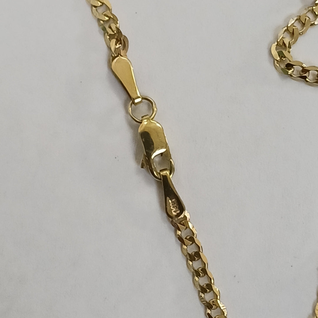 CADENA BARBADA 14K 55 CM 5.5 GR (NUEVO)