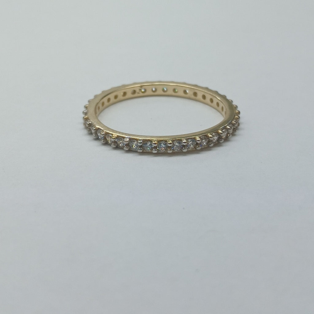 ANILLO ANILLITO CHURUMBELA C CIRCONIAS 14K 8.5 TALLA 2.1 GR (NUEVO)