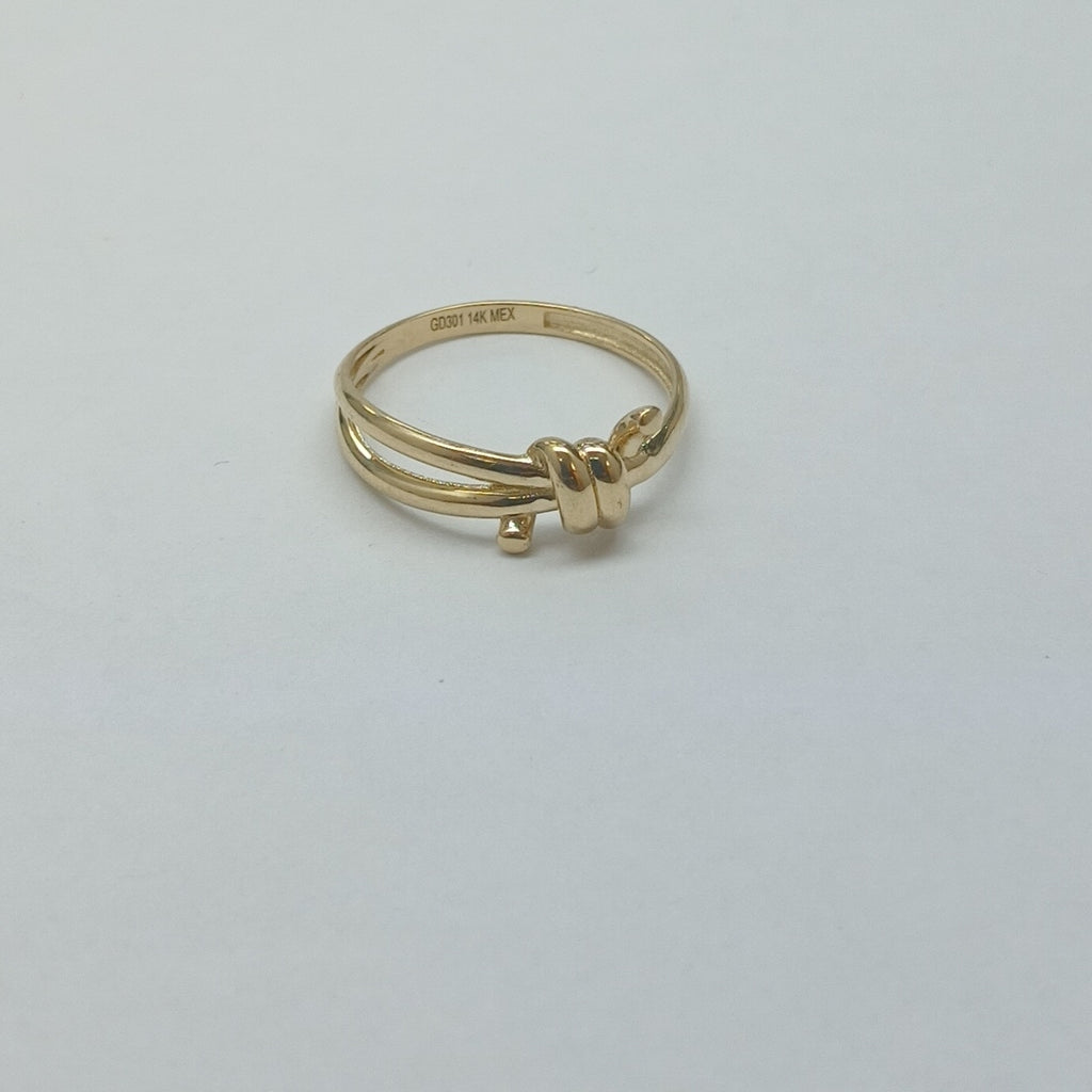ANILLO ANILLITO C NUDO 14K 7 TALLA 2 GR (NUEVO)
